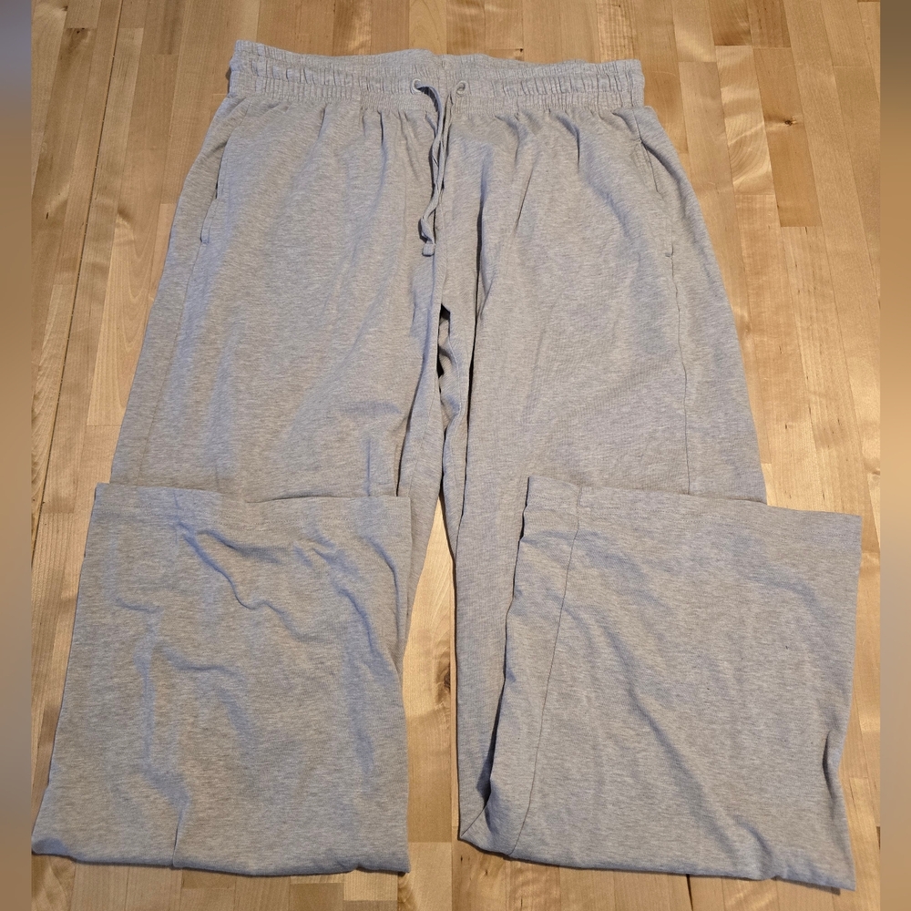 Pact Wide Leg Lounge Pants Oatmeal Size Large